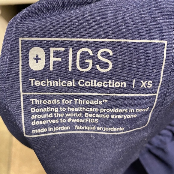 FIGS Women's Uman Relaxed Jogger Scrub Pants - Navy XS Regular - Picture 7 of 7